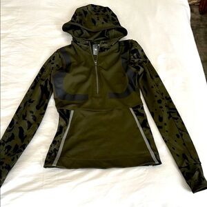 Stella McCartney Olive Green Camouflage Women's Hoodie